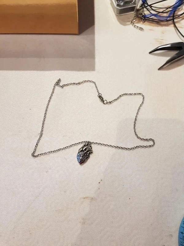 Collier argenté pendentif cœur